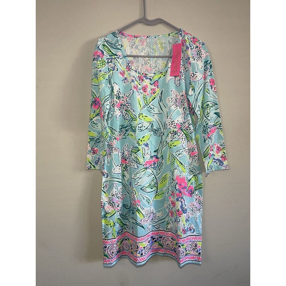 NWT  LILLY PULITZER BEACON DRESS BALI BLUE SWAY THIS WAY Size S‎ Multicolor
